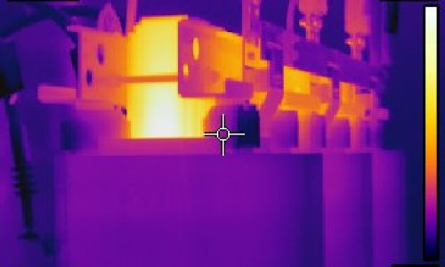 termowizja zdjęcie kamerą termowizyjną - transformator
